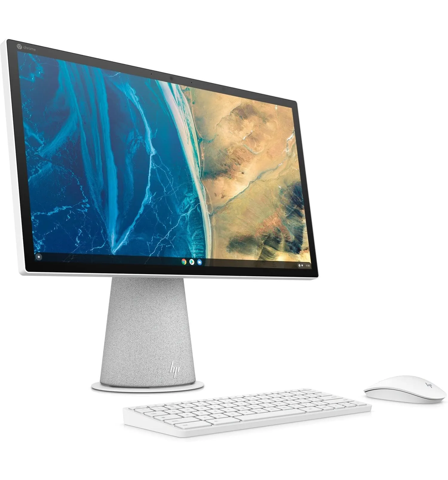 HP Chromebase 21.5' All-in-One Desktop, Intel i3, 4GB RAM, 128GB SSD, Touchscreen, White