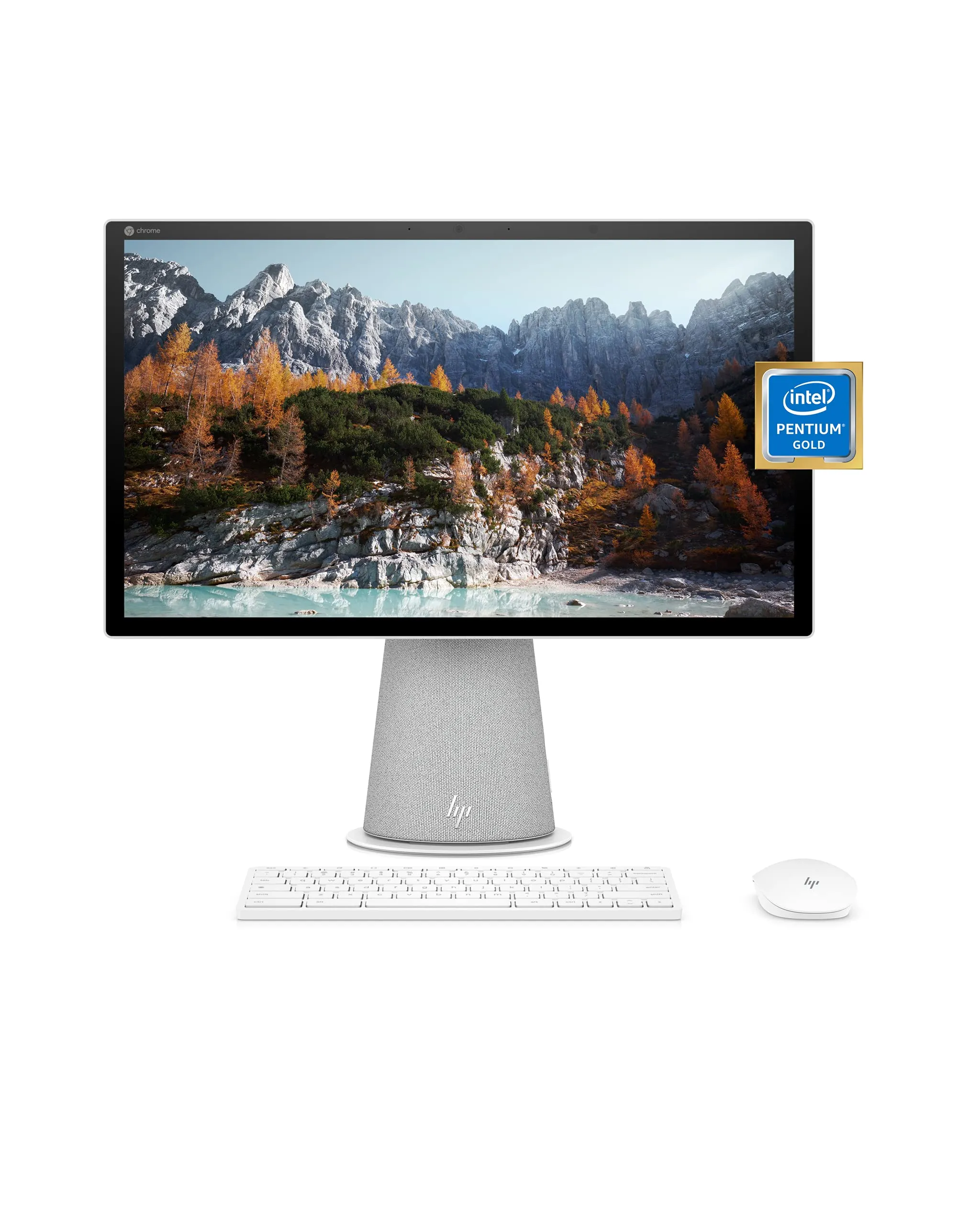 HP Chromebase 21.5' All-in-One Desktop, Intel Pentium Gold, 4GB RAM, 128GB SSD, Touchscreen